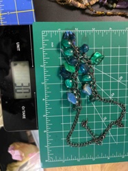 Multi-Strand Blue and Green Beaded Necklace