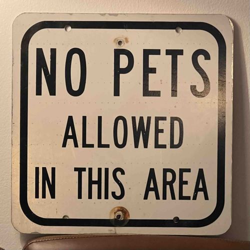 ADOT NO PETS ALLOWED Rest Stop Sign