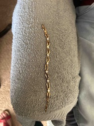 Gold-Tone Bracelet with Clear Gemstones