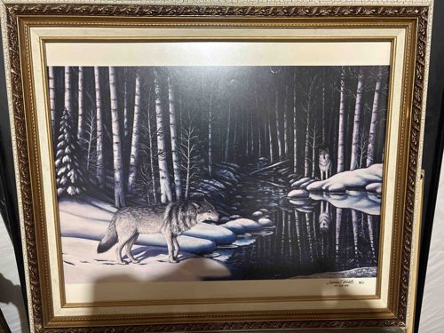 Framed Limited Edition Wildlife Art Print of Wolves