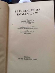 Principles of Roman Law by Fritz Schulz