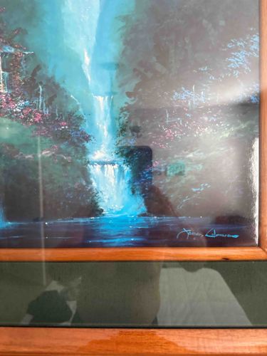 Framed Waterfall Landscape Print
