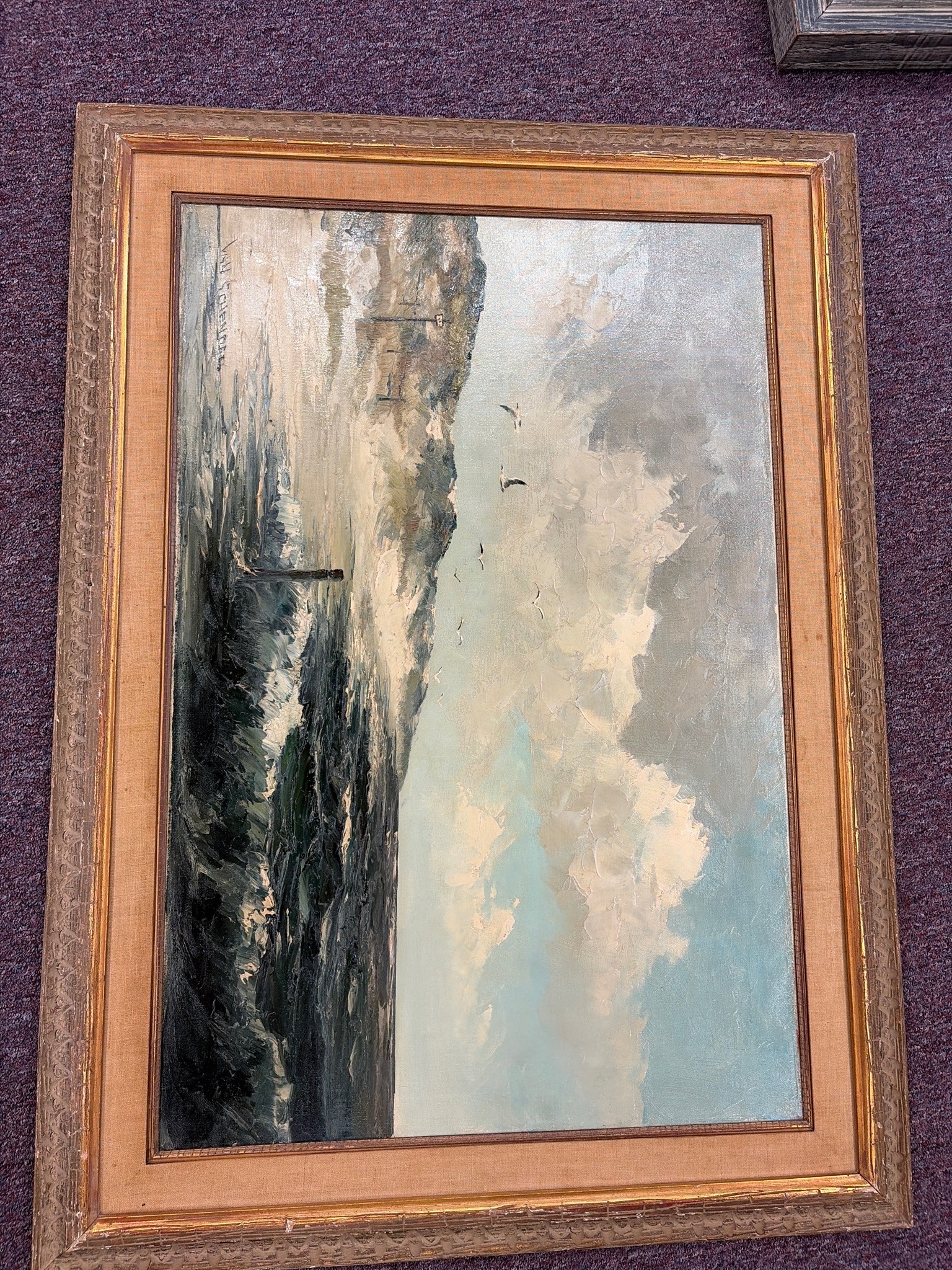 Submitted photo of Oil seascape painting signed 'V. Van Schendel' (not authenticated)