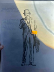 Pointing Man Illustration (Possibly Vintage)