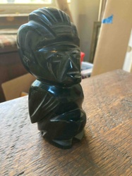 Obsidian Mesoamerican-style Figurine