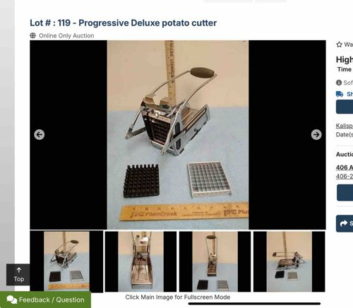 Progressive Deluxe potato cutter