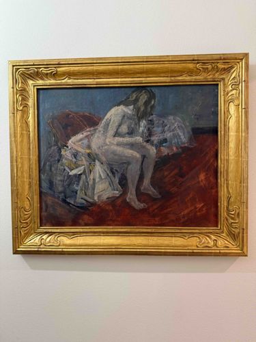 Seated Female Nude by Teodor Patecz