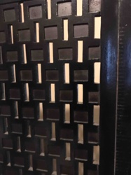 Dark Geometric Openwork Screen Panel