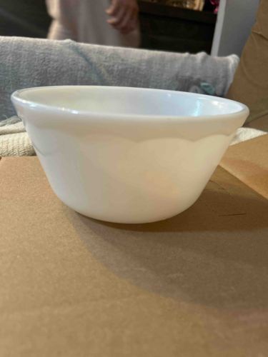 White Milk Glass Mixing Bowl