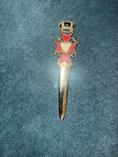 Masonic Knights Templar Letter Opener