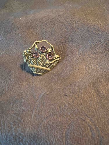 Vintage Flower Basket Brooch