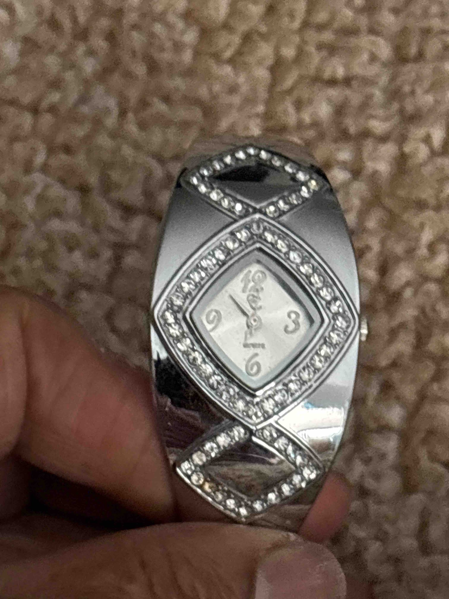 Women's Rhinestone Accented Bangle Fashion Watch