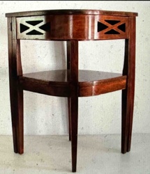 Vintage Telephone Table with Integrated Stool