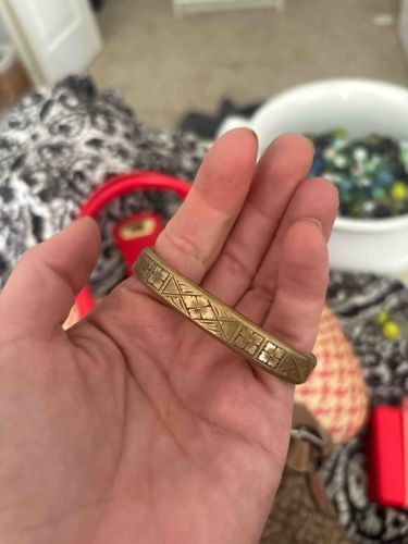 Engraved Metal Cuff Bracelet