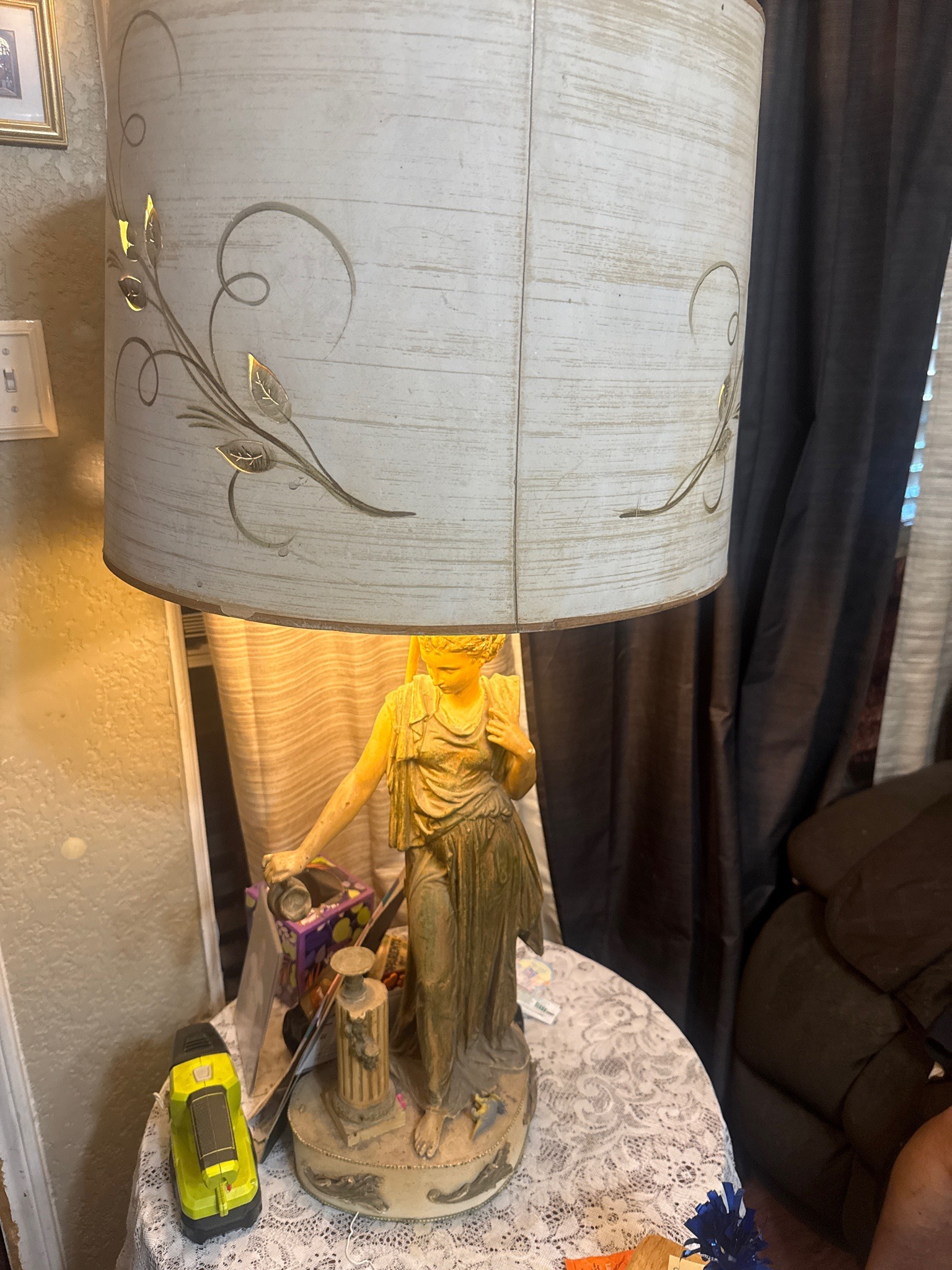 Submitted photo of Figural neoclassical table lamp