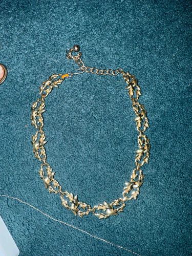 Gold-Tone Leaf Chain Necklace