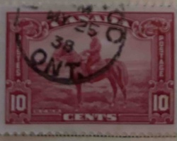 Used Canada 10 Cents Stamp - Mounted Policeman