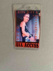 Joan Jett & The Blackhearts 2000 All Access Laminated Backstage Pass