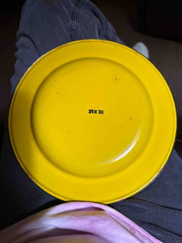 Yellow Enamelware Dinner Plate