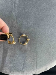 18ct Gold Heart Motif Hoop Earrings