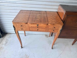 Louis XVI Style Marquetry Dressing Table / Vitrine