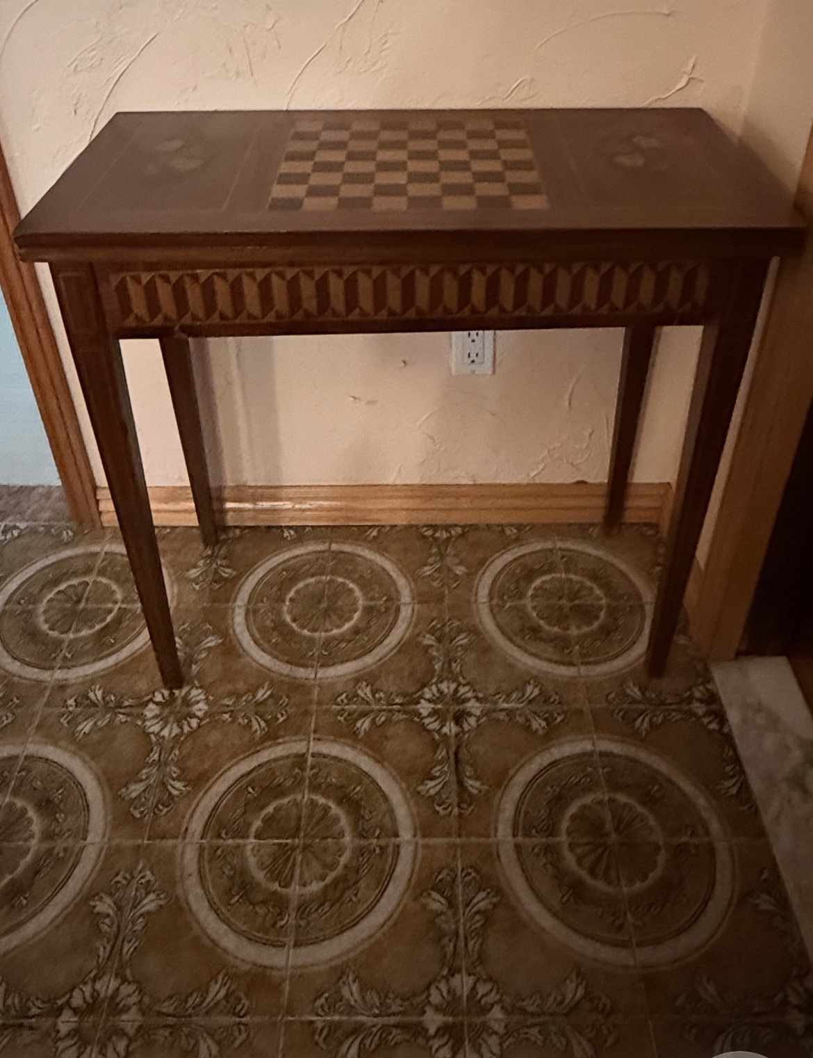 Submitted photo of Inlaid wooden game table