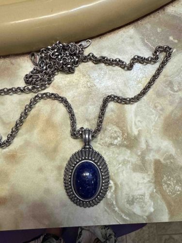 Sodalite Cabochon Pendant Necklace