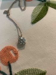 Solitaire Pendant Necklace with Round-Cut Stone