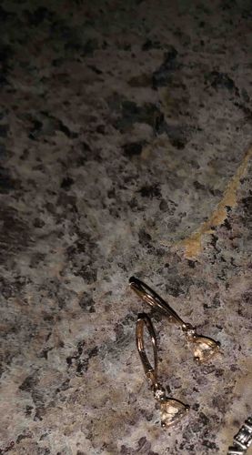 Pair of Dangle Earrings with Trillion-Cut Gemstones