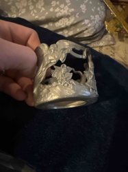 Pewter Relief-Decorated Napkin Ring
