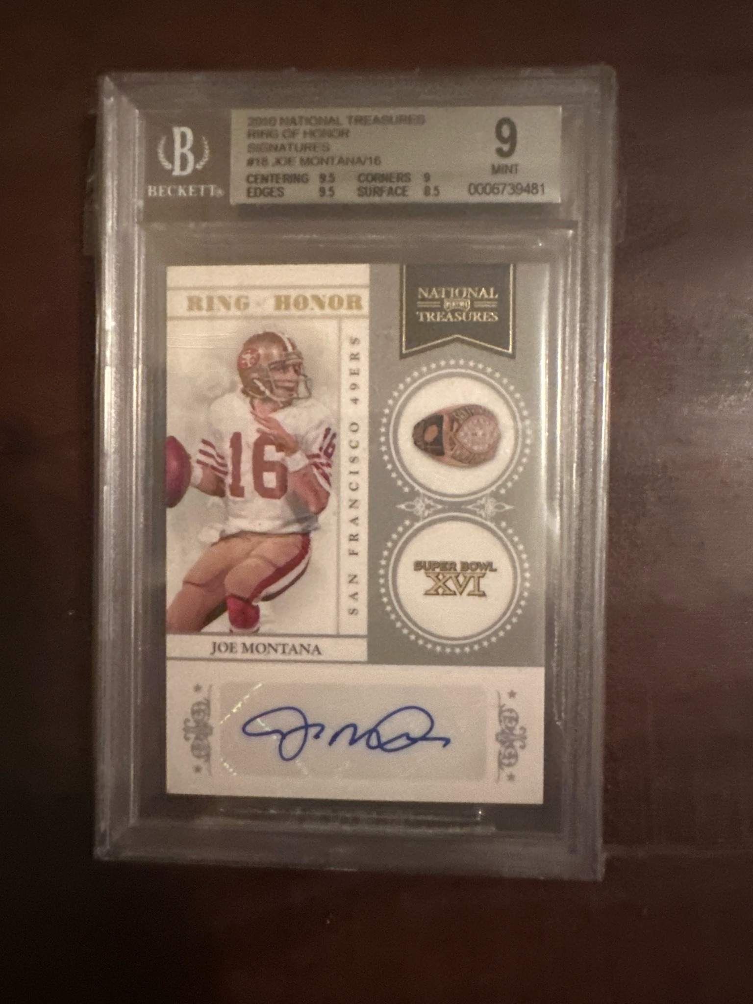Submitted photo of graded sports trading card inside a protective plastic slab