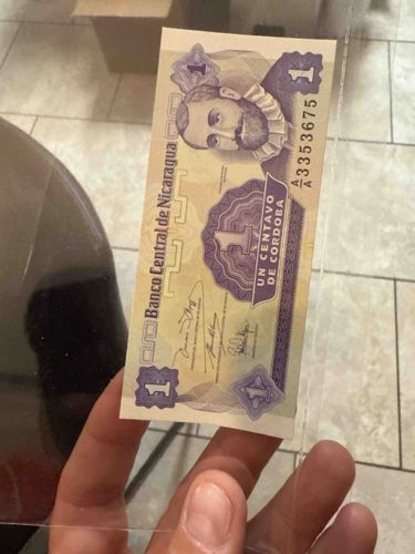 Nicaragua 1 Centavo de Córdoba Banknote (1991 Issue)