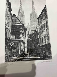 Rouen, France Street Scene Print