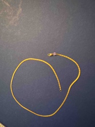 14k Yellow Gold 16-inch Herringbone Chain Necklace