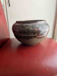 Studio Pottery Raku-Style Glazed Bowl by Allen
