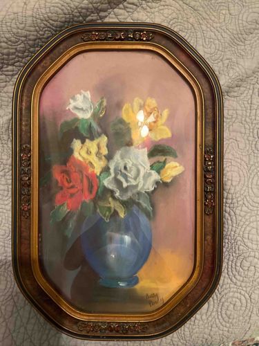 Vintage Pastel Floral Still Life by Betty Pendley