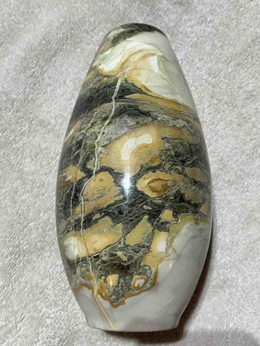 Polished Natural Stone Obelisk Form Decoration