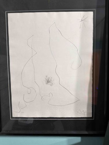 Abstract Ink Drawing with Star Motif