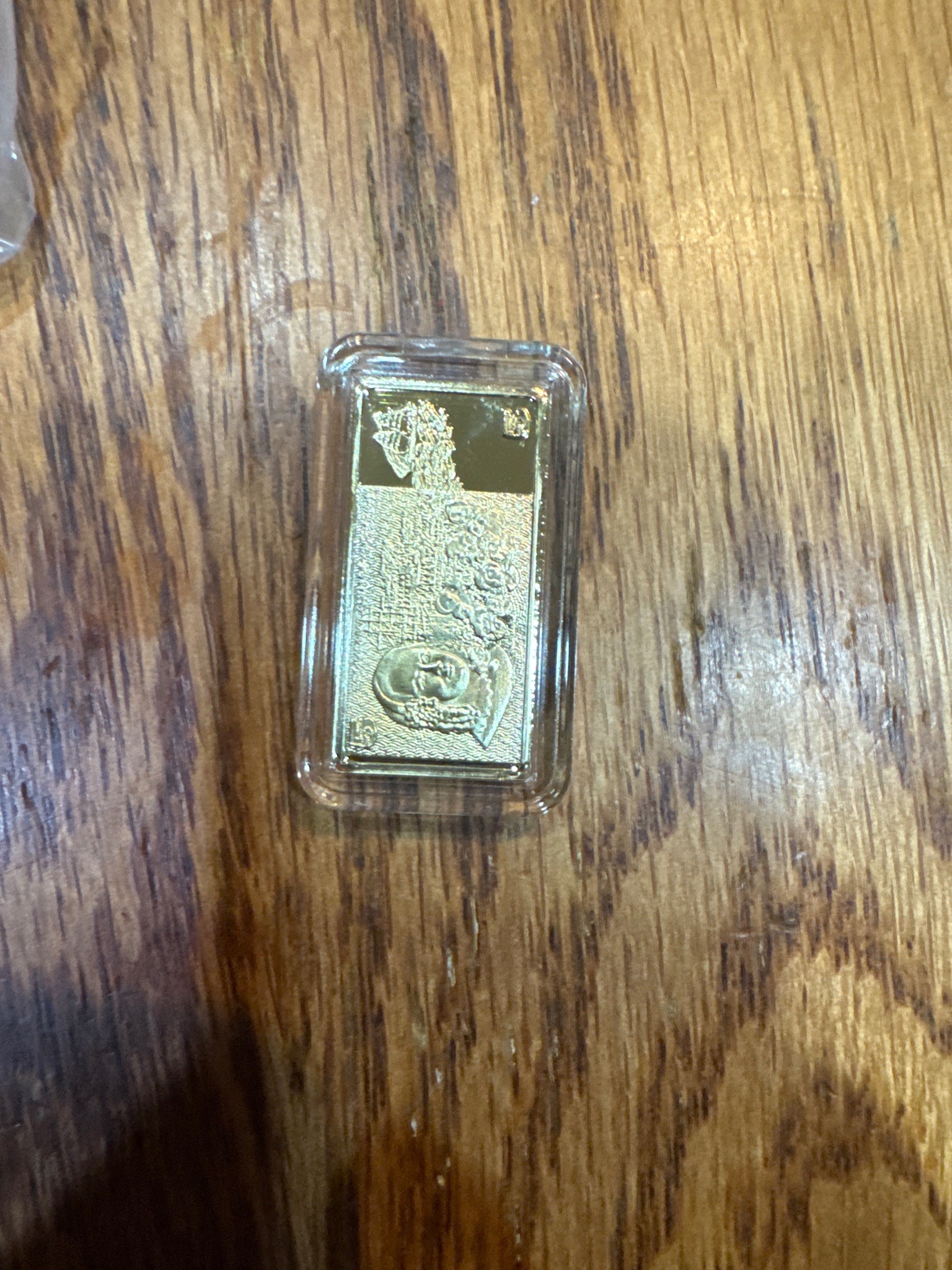 Submitted photo of Gold bullion bar (not authenticated)