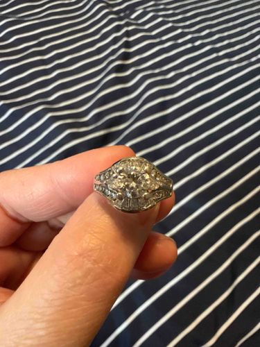 Art Deco Style Diamond Cluster Ring