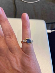 Holly Style Mark Knipes Ring with 1.70 ct Purple Oval Stone and Diamonds