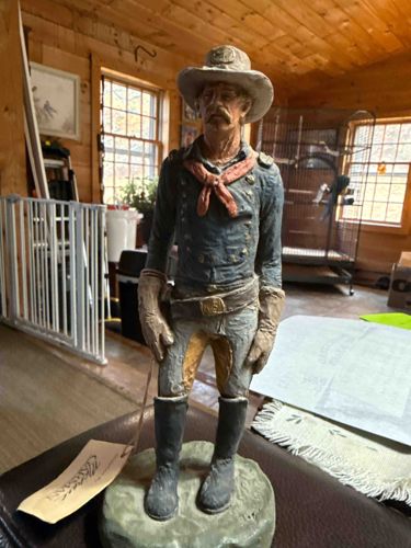 Michael German 'Cavalry Blue' Soldier Sculpture