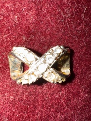 Rhinestone 'X' Shaped Scarf Clip or Brooch Connector