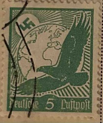 Nazi Germany Airmail Postage Stamp (5 Reichspfennig)