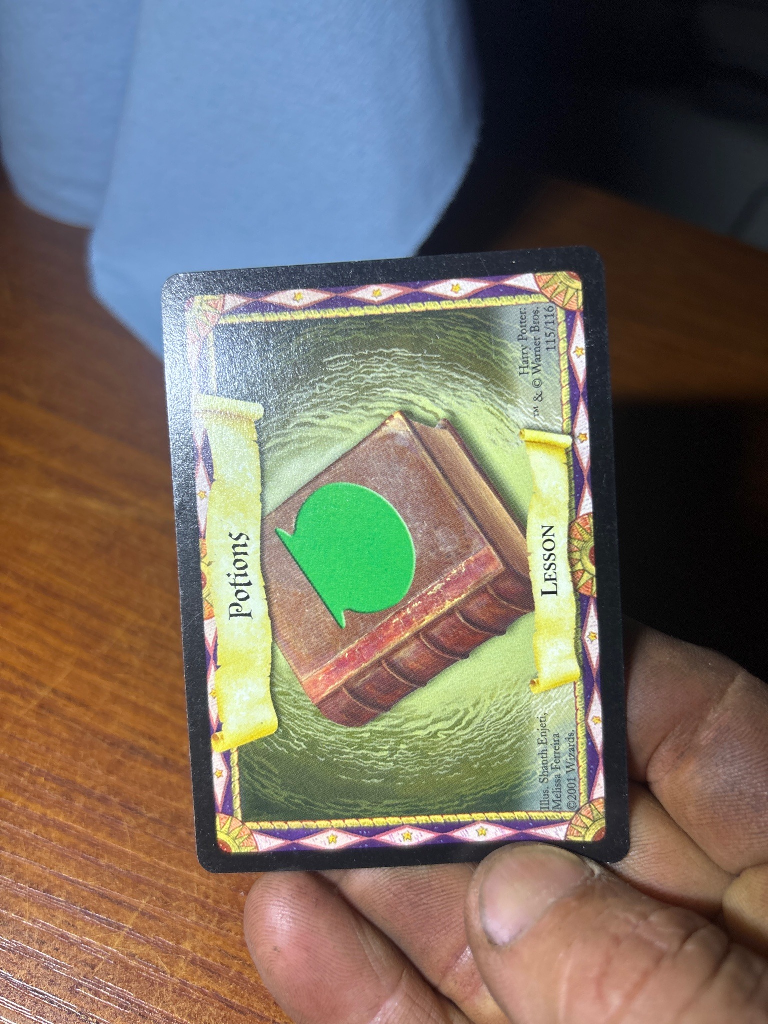 Submitted photo of Harry Potter TCG Potions Lesson Card (unverified)