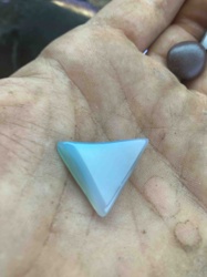 Triangular Blue Translucent Cabochon