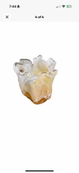 Art Glass Ruffled Bowl or Vase