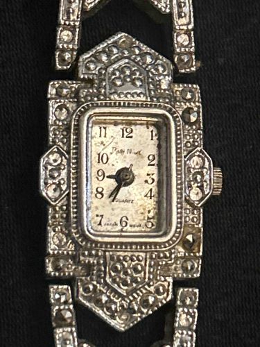 Patsy Neal Marcasite Quartz Bracelet Watch