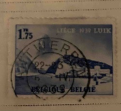 Antwerp Postmark on Liege 1939 Luik Belgian Stamp