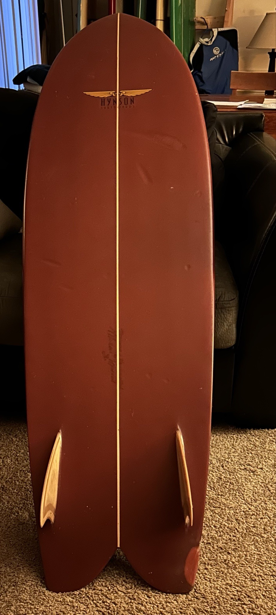 Submitted photo of Hynson Surfboards Twin Fin Surfboard (not authenticated)